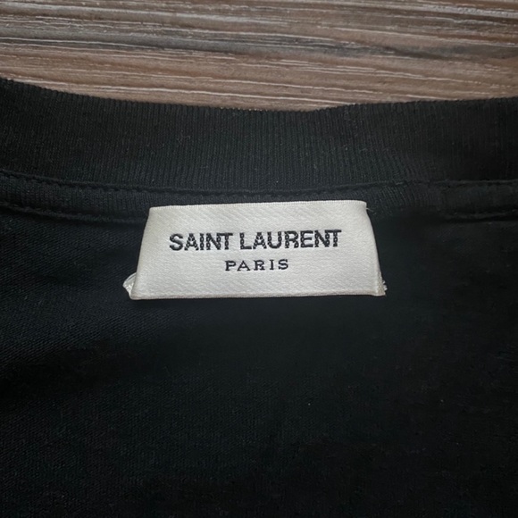 Saint Laurent Constellation Stars Archive Logo Black Tee L - Picture 3 of 4
